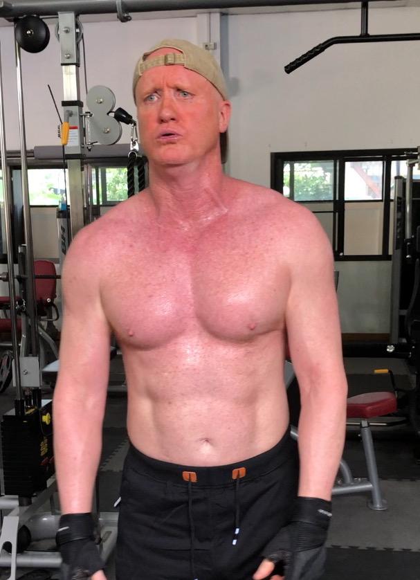 Mike working out